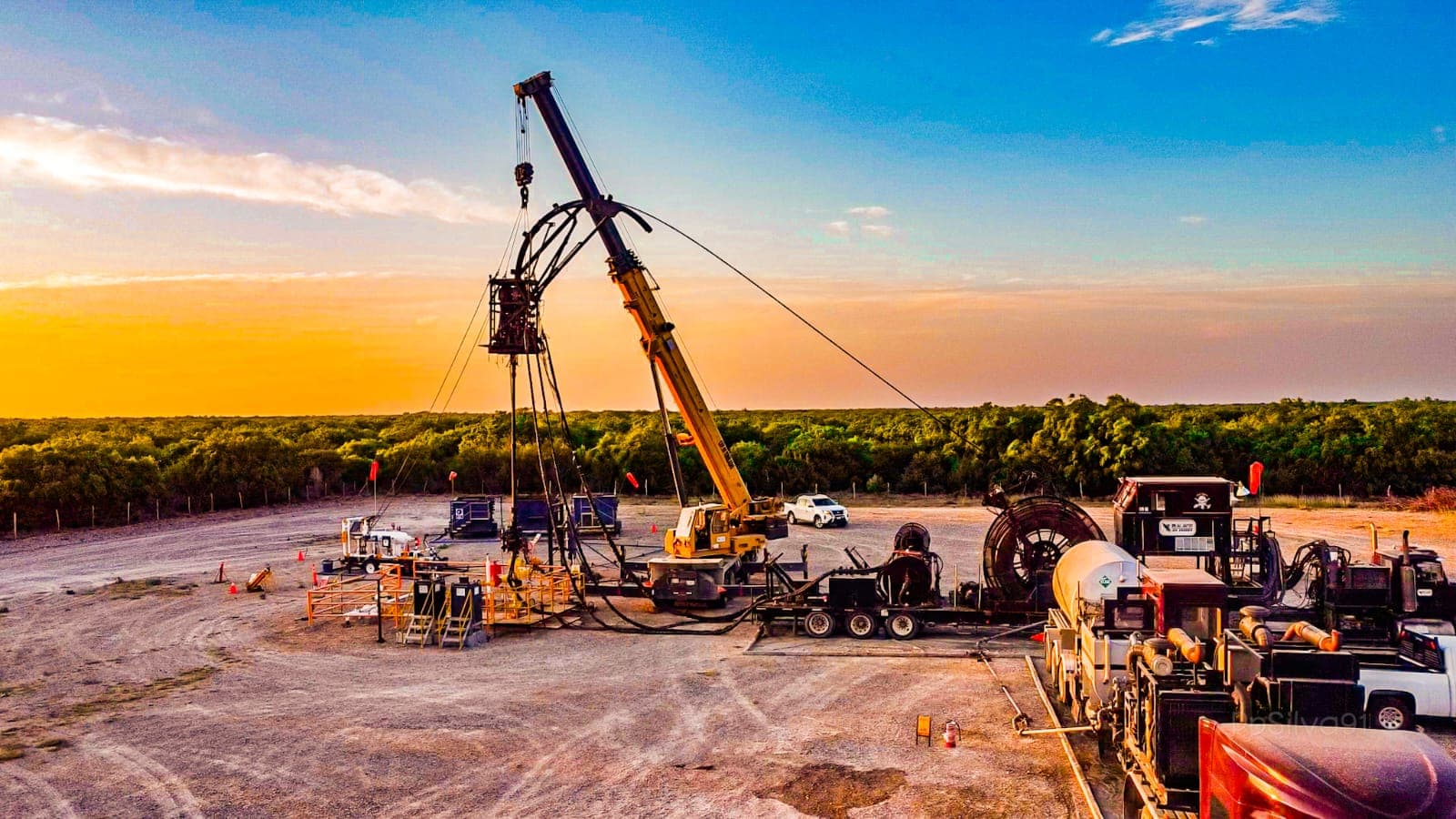 Equipo de tubería flexible en operación