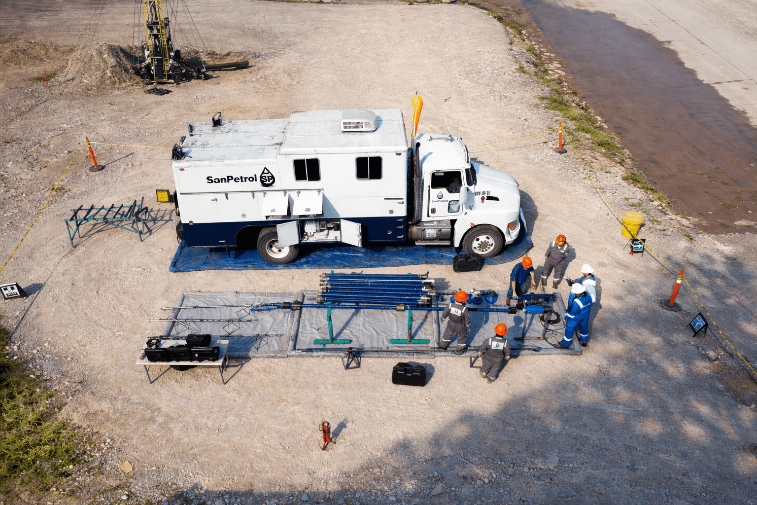 Equipo de línea de acero en operación